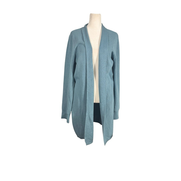 XL Cyrus Blue Open Front Knit Cardigan Sweater - Picture 2 of 10